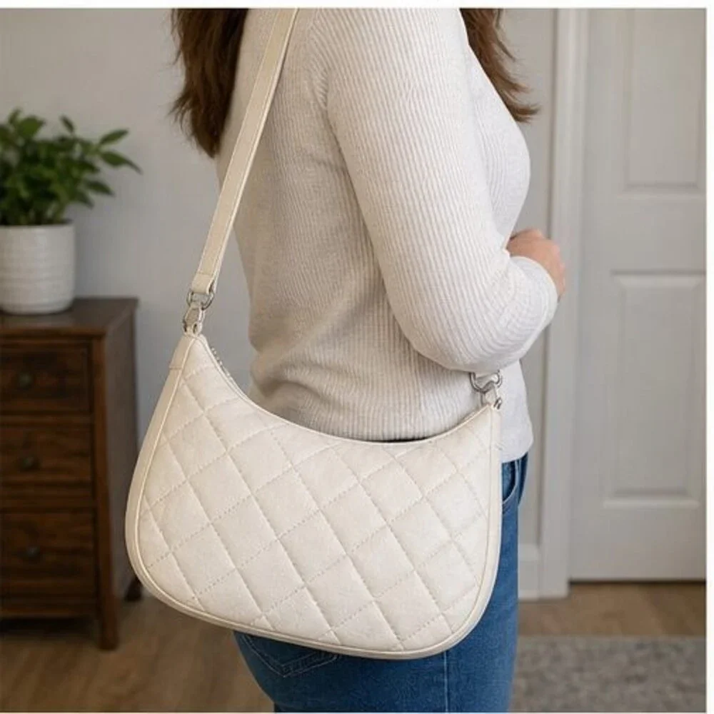 Sage Quilted Crossbody Bag